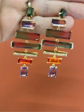 Kate Spade colorful chandelier earrings